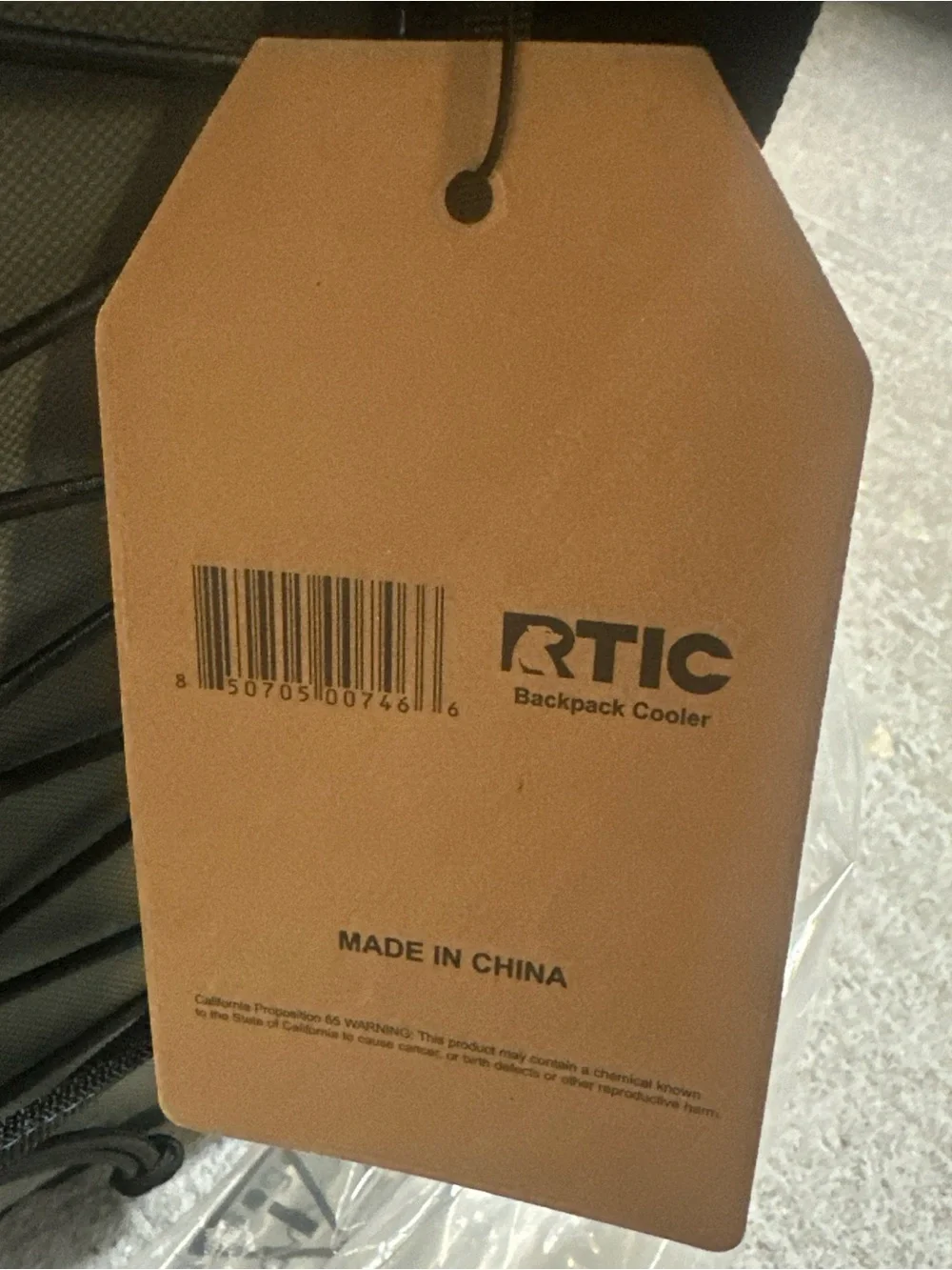 RTIC Black and Gray Waterproof Backpack Cooler